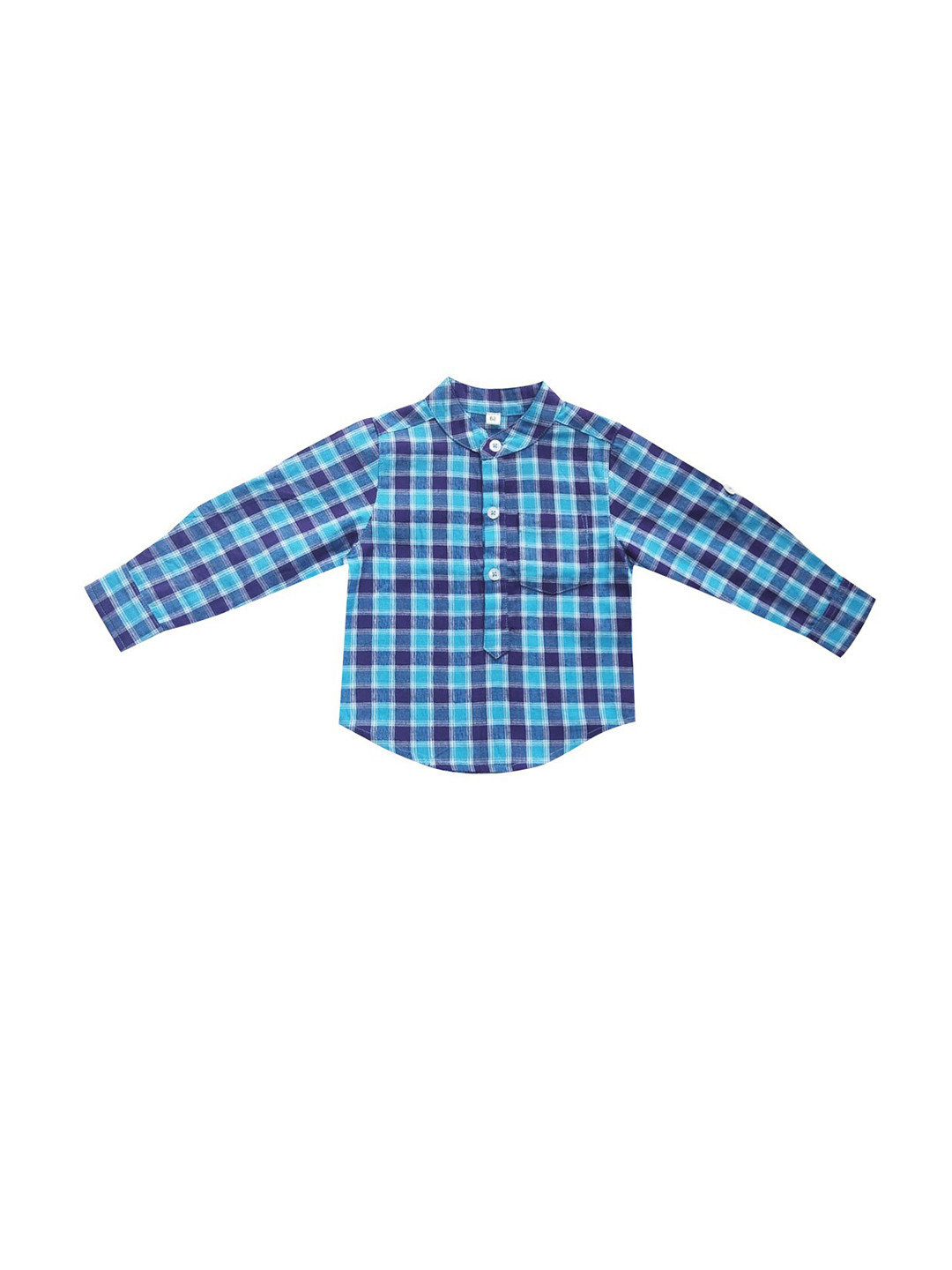

milou Boys Checked Cotton Casual Shirt, Turquoise blue