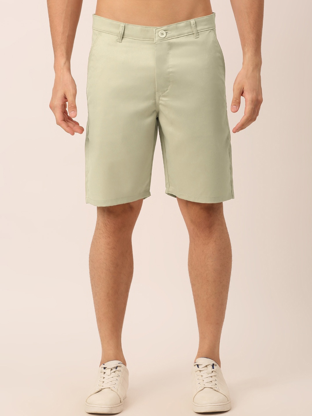

JAINISH Men Mid Rise Regular Fit Pure Cotton Shorts, Cream