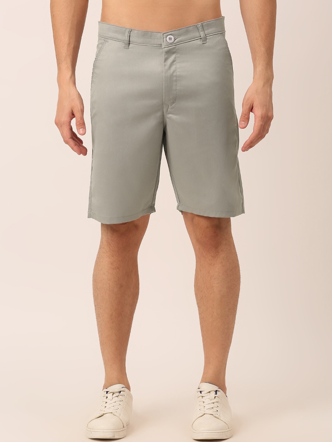

JAINISH Men Mid Rise Regular Fit Pure Cotton Shorts, Grey
