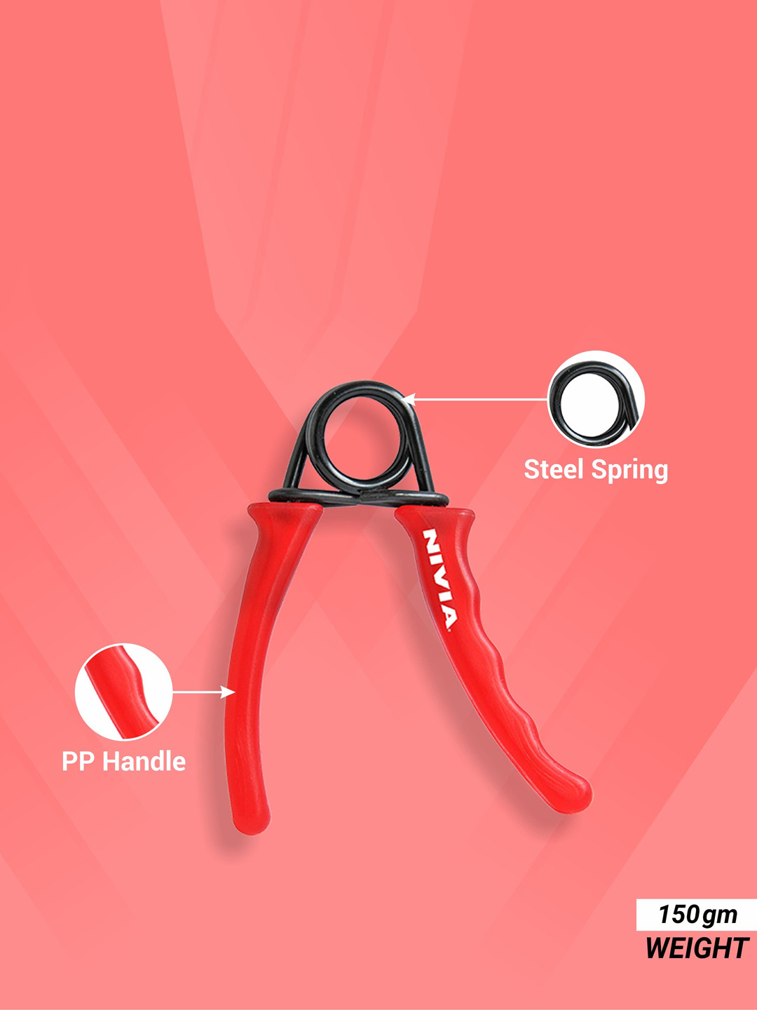 

NIVIA Brand Logo Printed Double Blister Hand Grip, Red