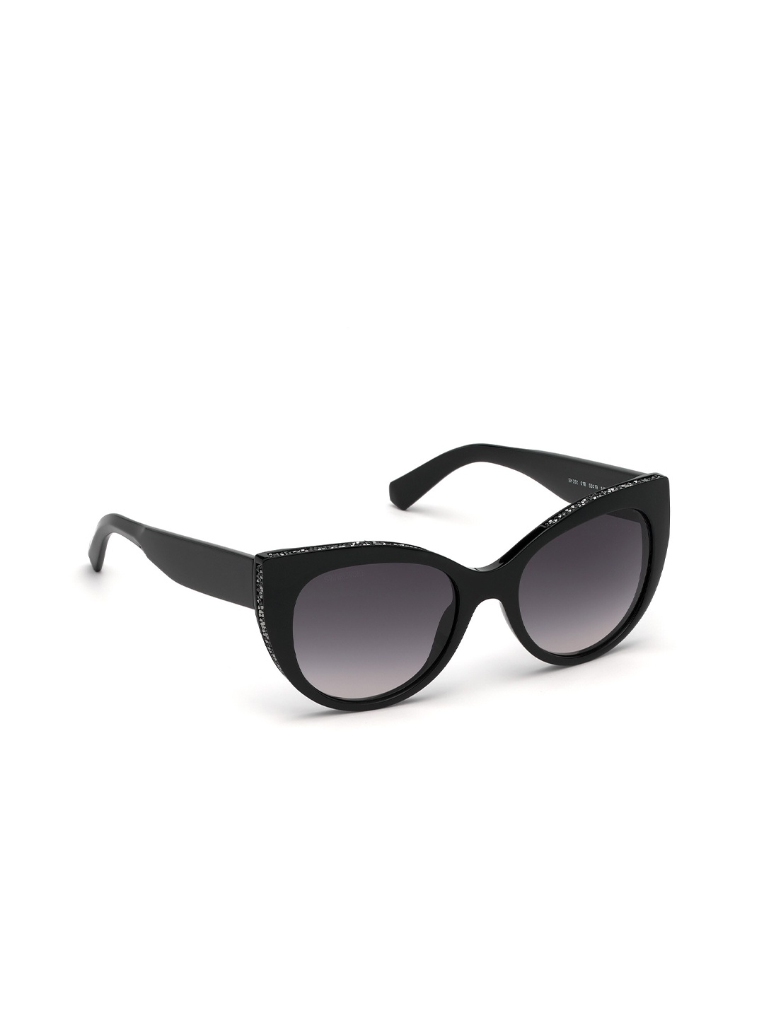 

SWAROVSKI Women Cateye Sunglasses With UV Protected Lens - SK0202 53 01B, Grey