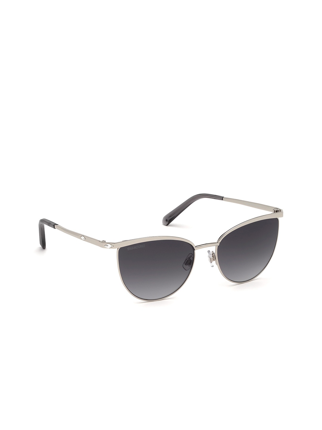 

SWAROVSKI Women Cateye Sunglasses with UV Protected Lens - SK0195 56 16B, Grey