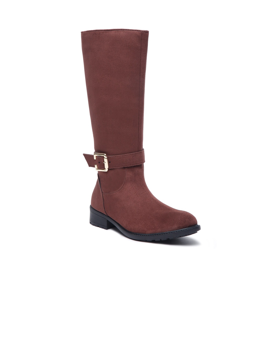

Bruno Manetti Women High Top Platform Monk Buckle Winter Boots, Brown