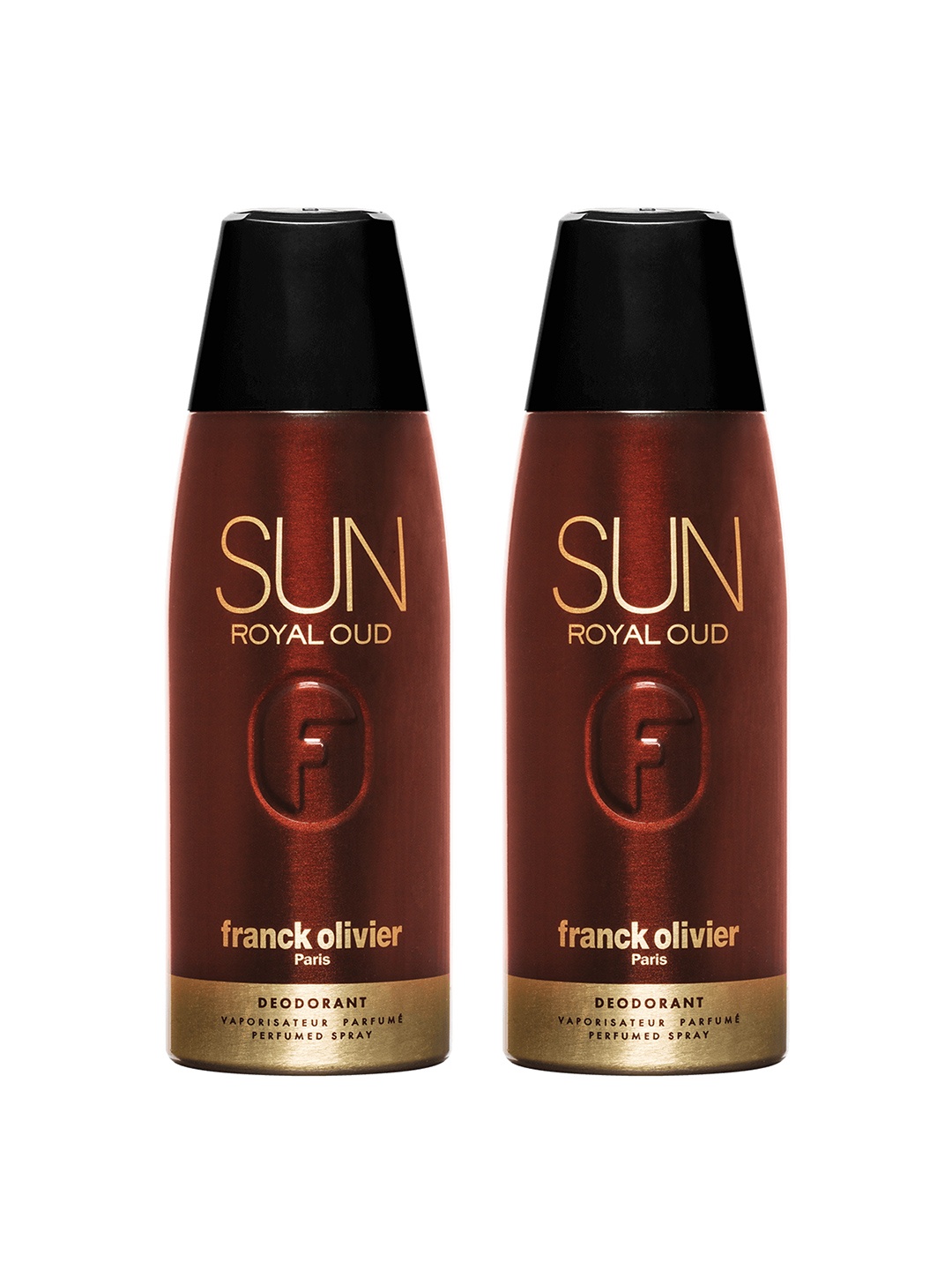 

Franck Olivier Men Set of 2 Sun Royal Oud Odour Control Deodorant Spray - 250 ml each, Maroon
