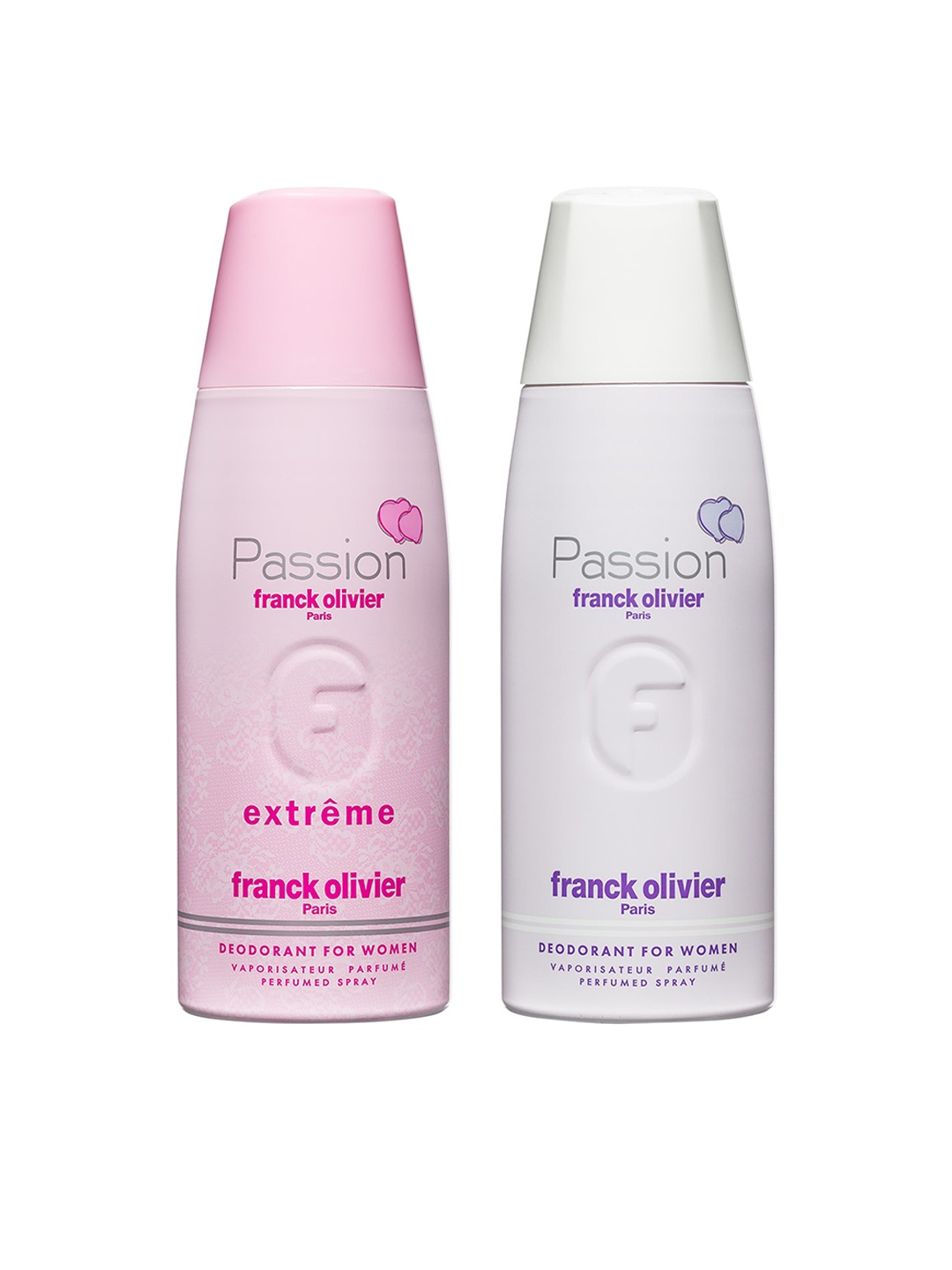 

Franck Olivier Women Set of 2 Odour Control Deodorant Spray 250ml each - Extreme & Passion, White