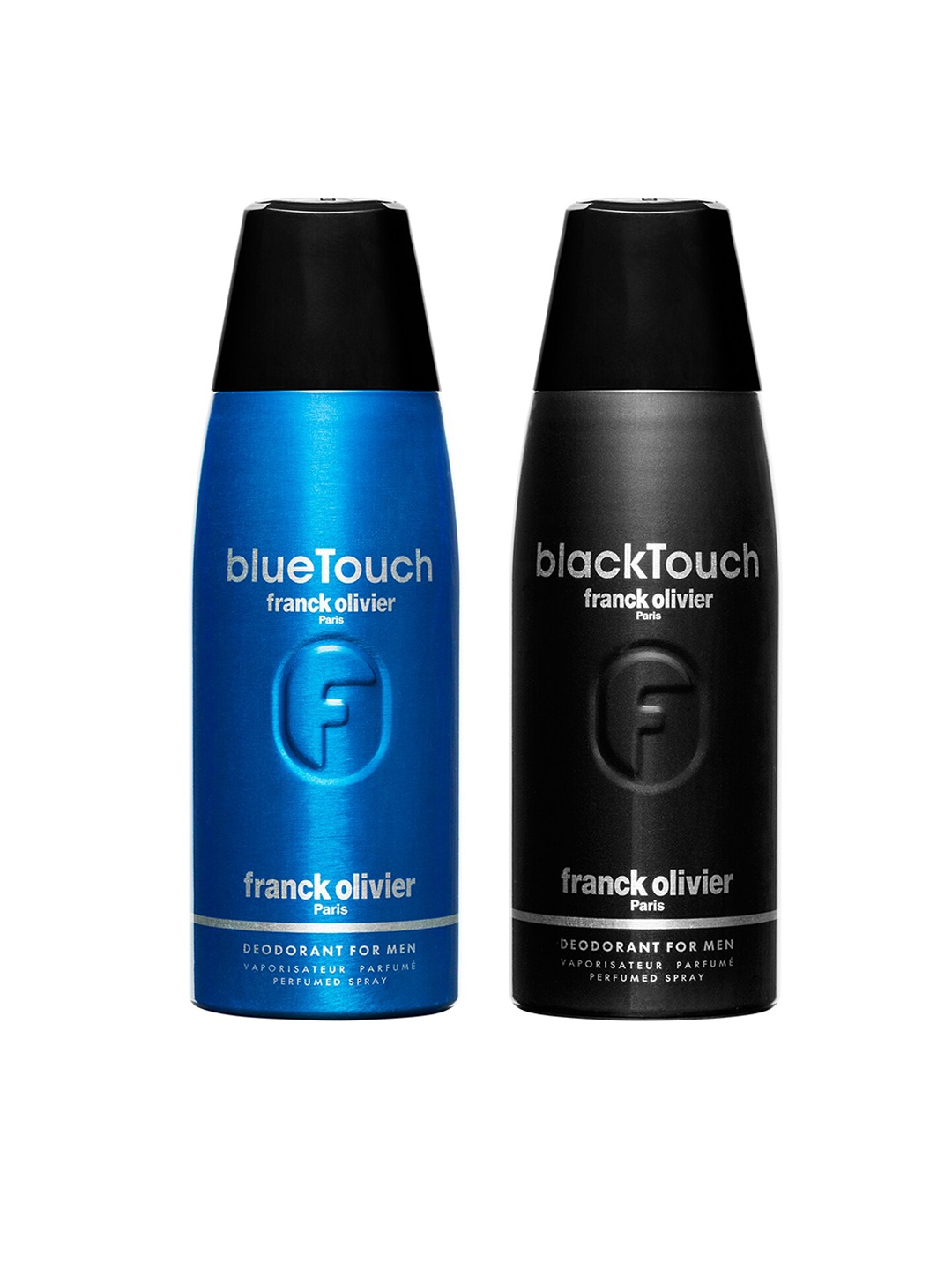 

Franck Olivier Men Set Of 2 Deodorant Sprays - BlueTouch & BlackTouch 250 ml Each, Blue