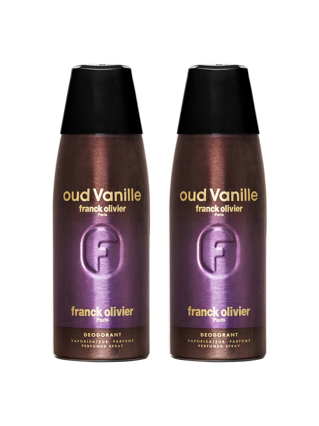 

Franck Olivier Men Set Of 2 Oud Vanille Deodorant Spray 250 ml Each, Transparent