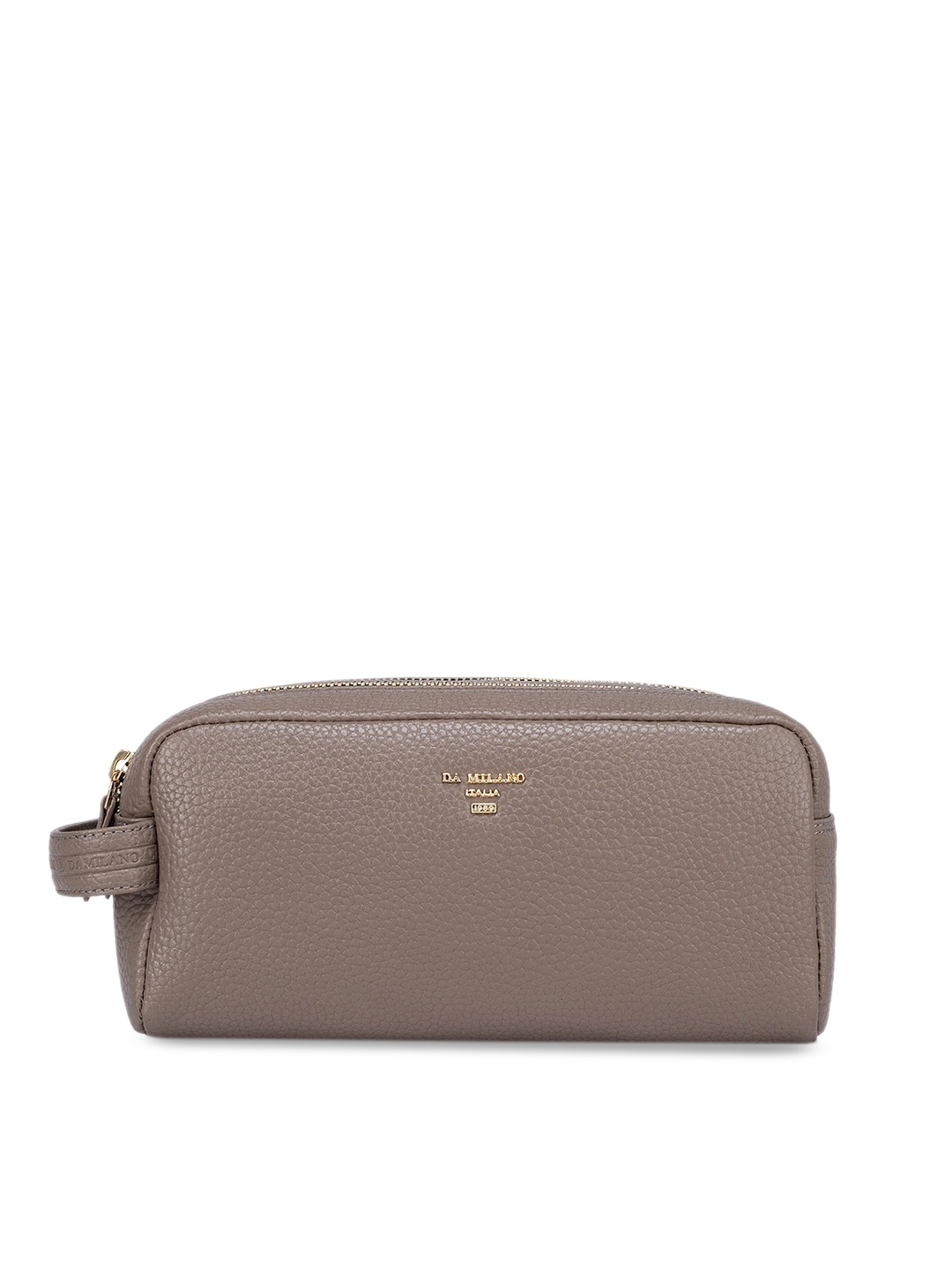 

Da Milano Men Leather Travel Pouch, Taupe