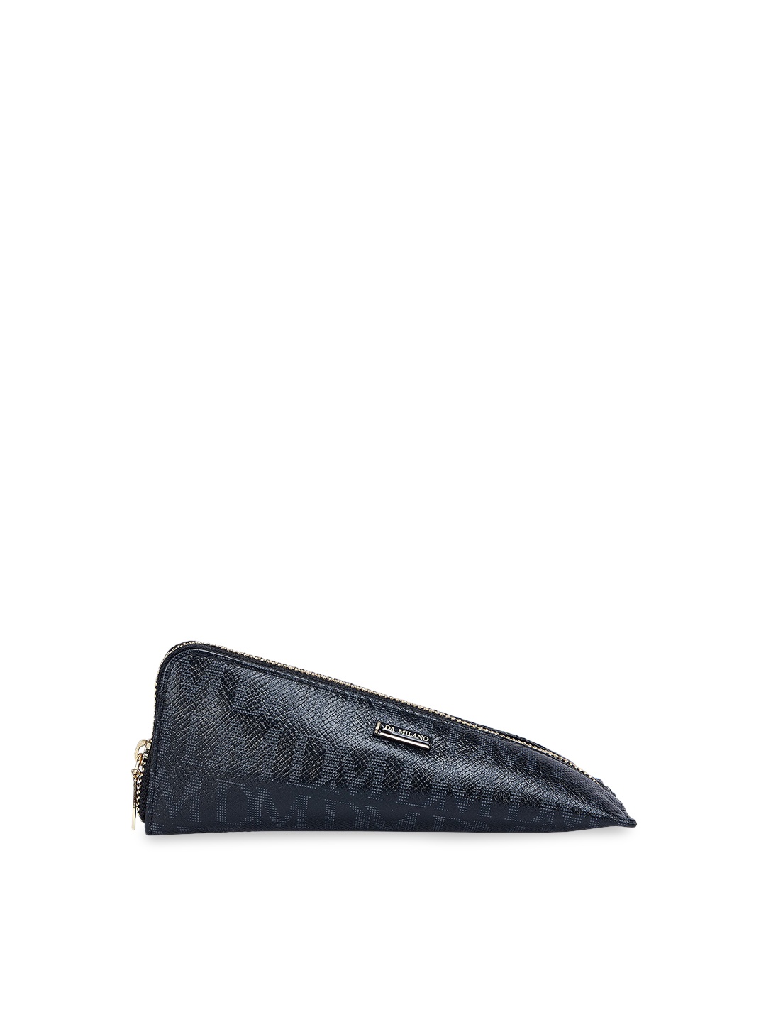 

Da Milano Men Textured Leather Travel Pouch, Black