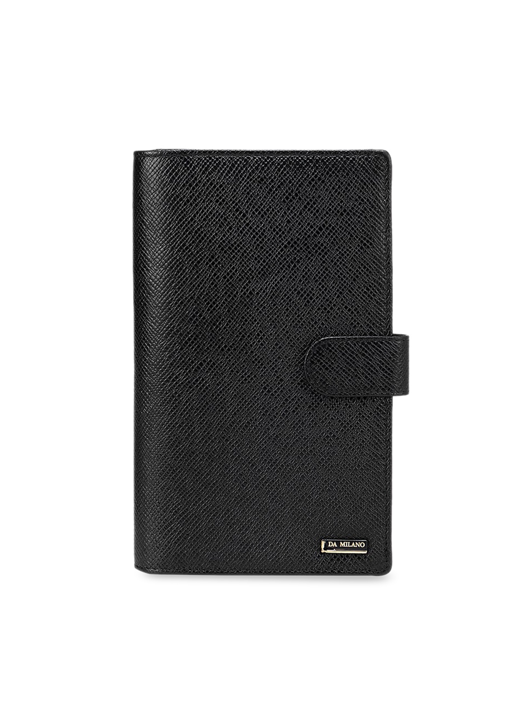 

Da Milano Textured Leather Passport Cover, Black