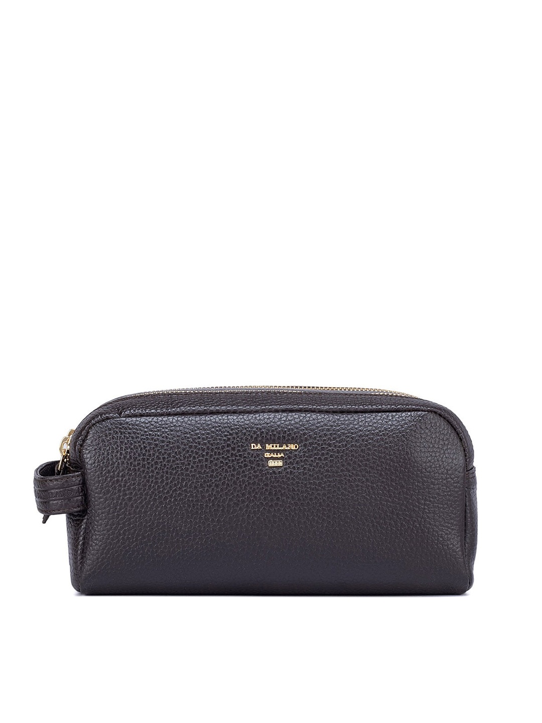 

Da Milano Men Leather Travel Pouch, Brown