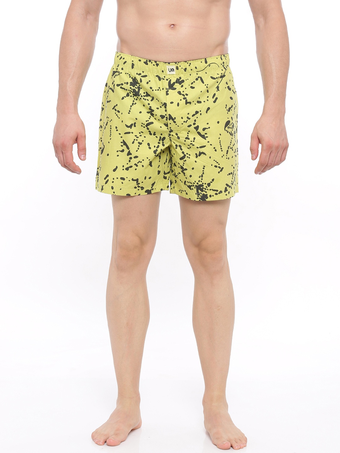 

Urban Dog Men Yellow Printed Pure Cotton Boxers UDBX75