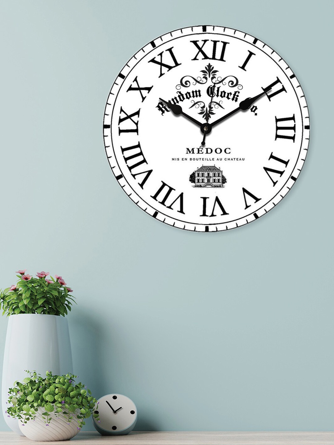 

RANDOM Roman Black & White Printed Contemporary Wall Clock