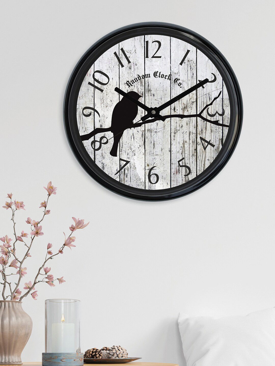 

RANDOM Single Bird Black & White Printed Contemporary Wall Clock
