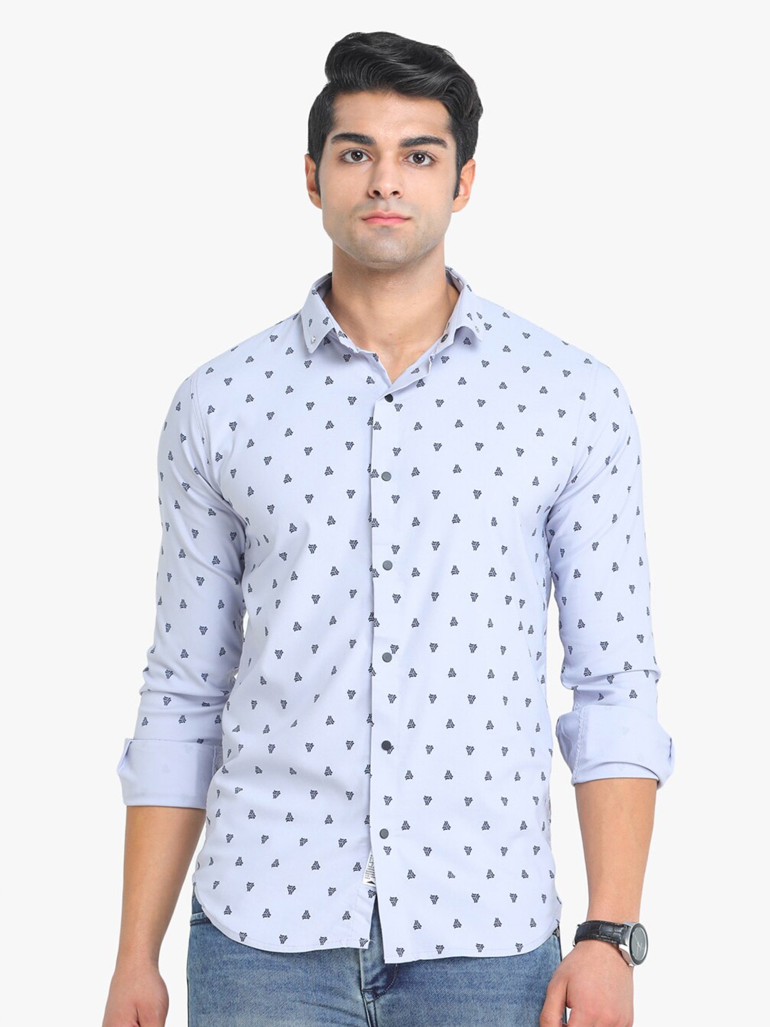 

COLVYNHARRIS JEANS Men Slim Fit Conversational Printed Casual Shirt, Blue