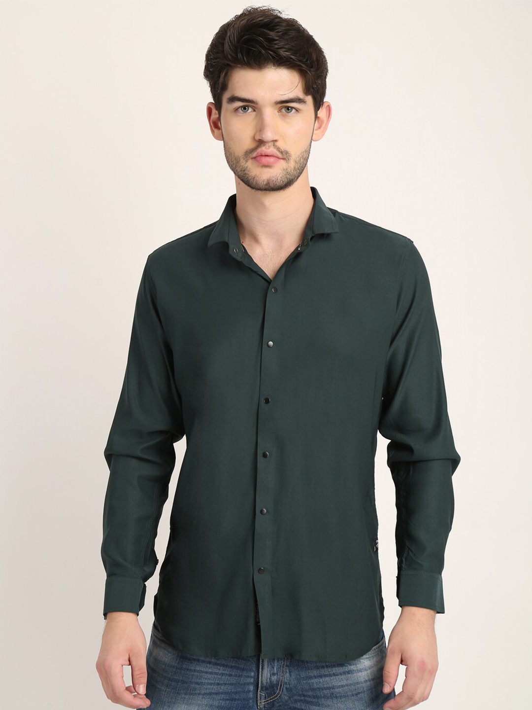 

COLVYNHARRIS JEANS Men Slim Fit Casual Shirt, Green