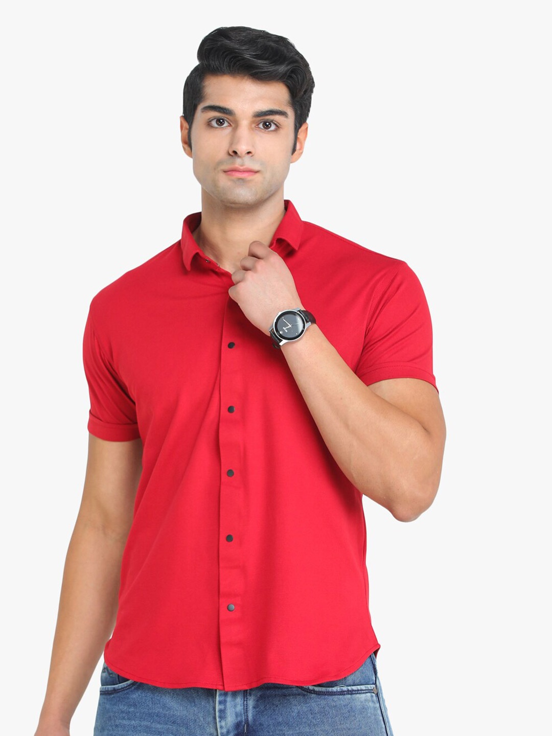 

COLVYNHARRIS JEANS Men Slim Fit Casual Shirt, Red
