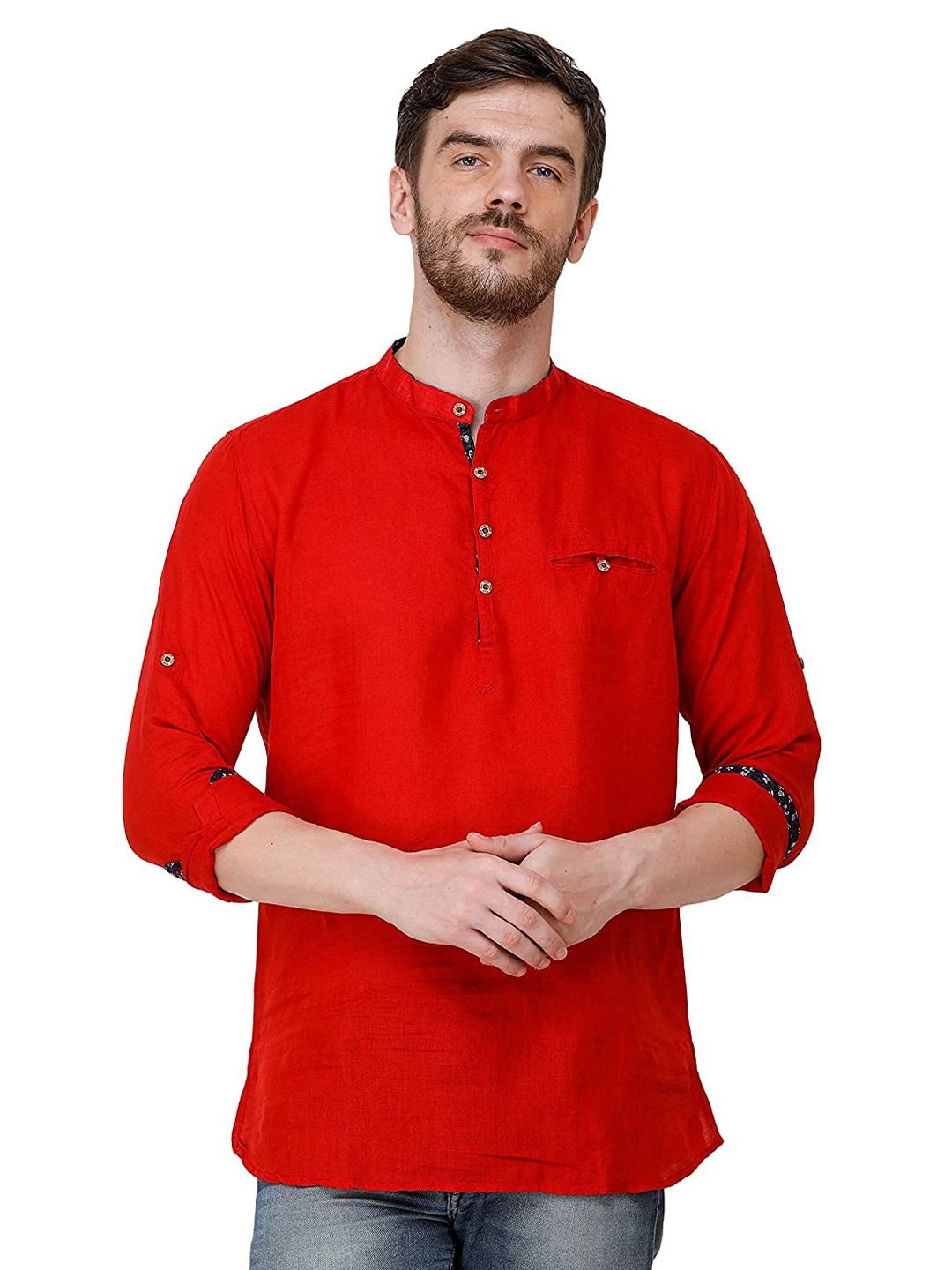 

COLVYNHARRIS JEANS Men Slim Fit Casual Shirt, Red