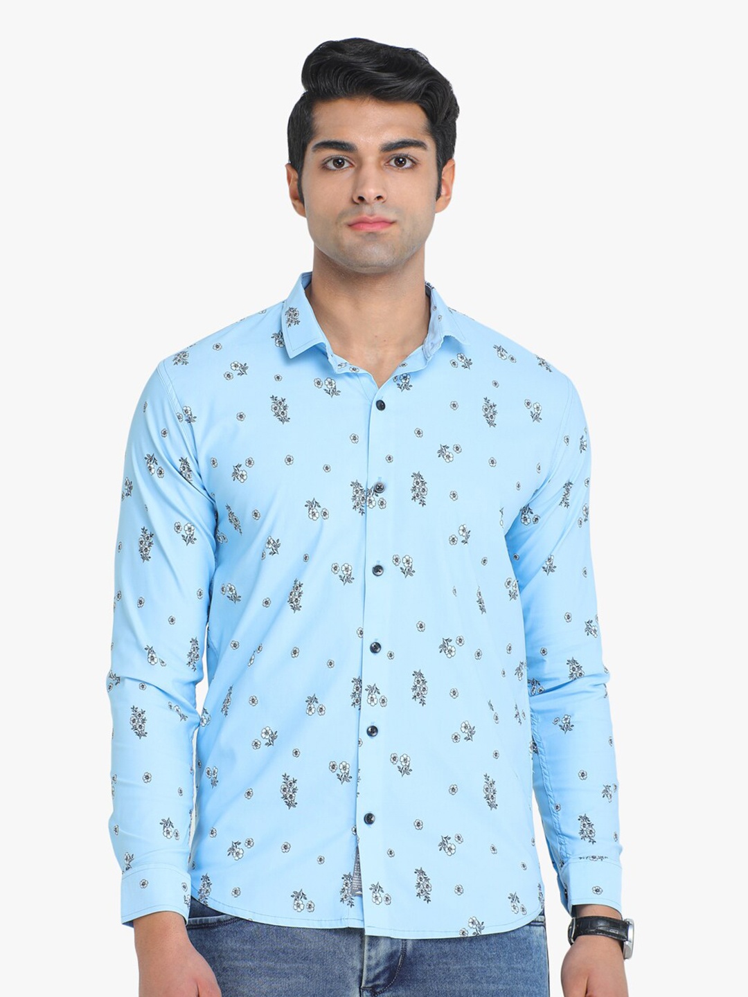

COLVYNHARRIS JEANS Men Slim Fit Printed Casual Shirt, Blue
