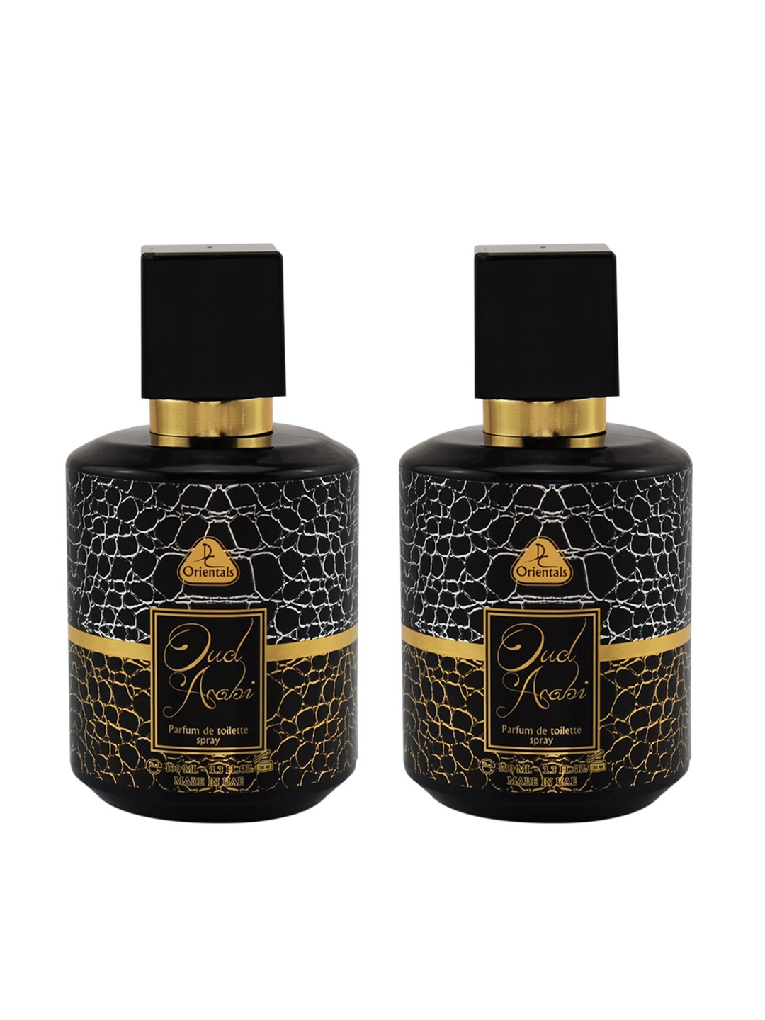 Dorall Collection Set of 2 Oud Arabi Eau de Toilette 100 ml Each, Black