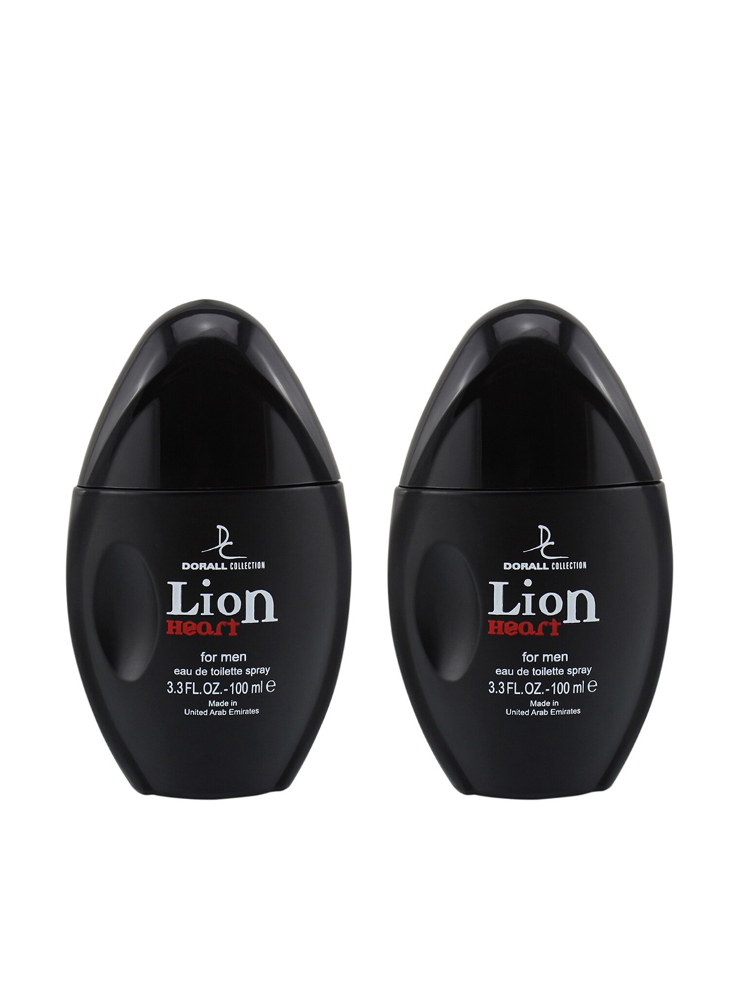 

Dorall Collection Men Lion Heart Set Of 2 Eau de Toilette 100ml Each, Transparent