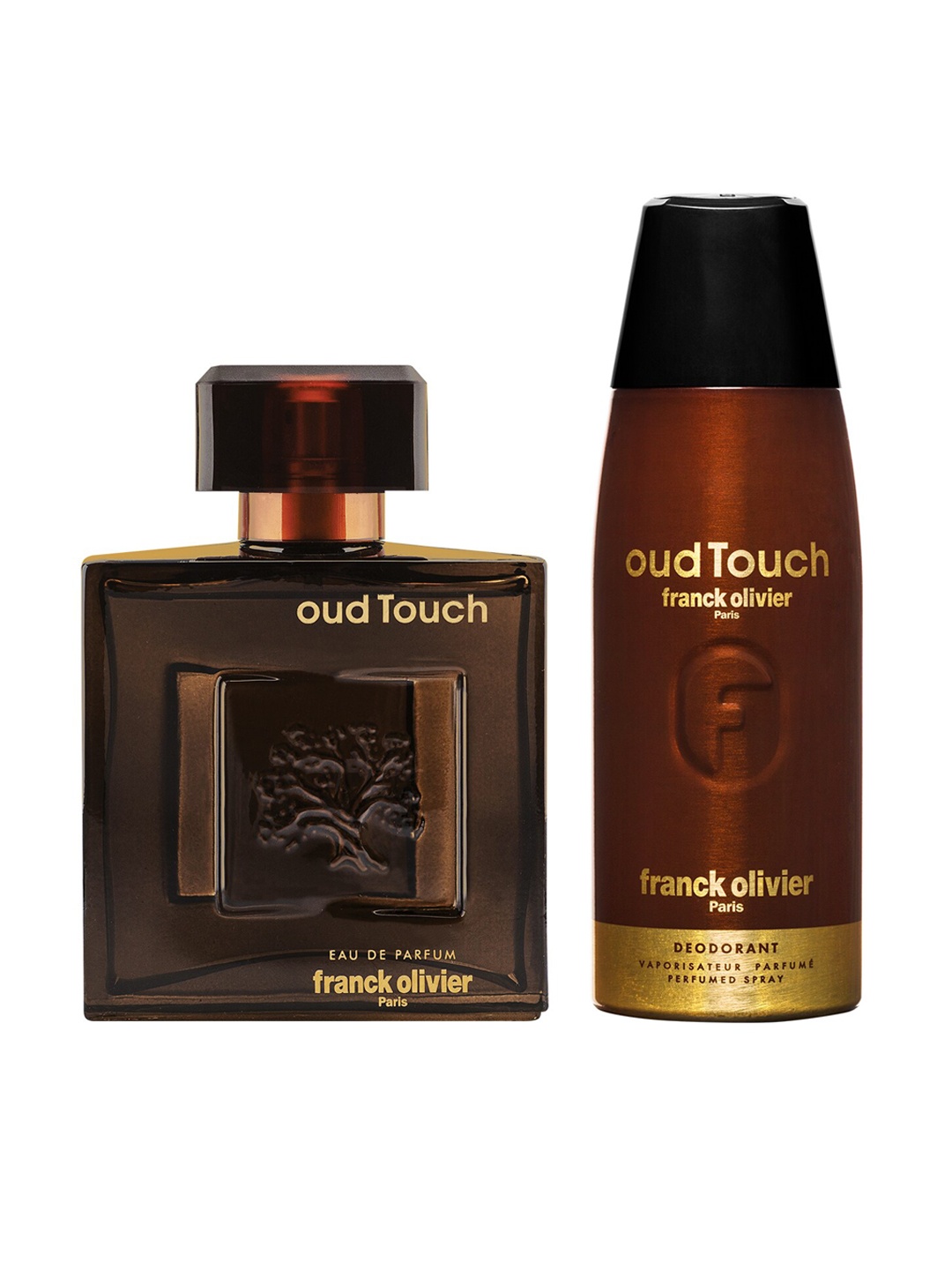 

Franck Olivier Oud Touch Men Eau de Parfum & Deodorant Spray Fragrance Virtual Gift Set, Transparent