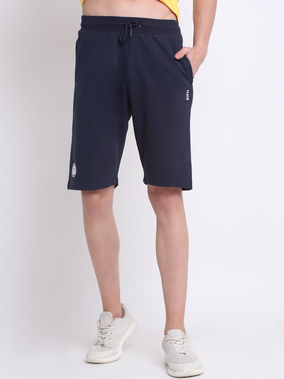 

HARBOR N BAY Men Cotton Outdoor Sports Shorts, Navy blue