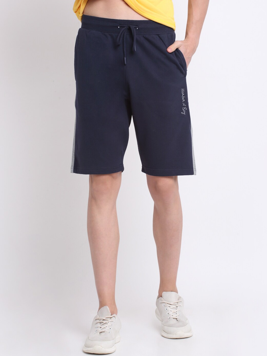 

HARBOR N BAY Men Outdoor Cotton Sports Shorts, Navy blue