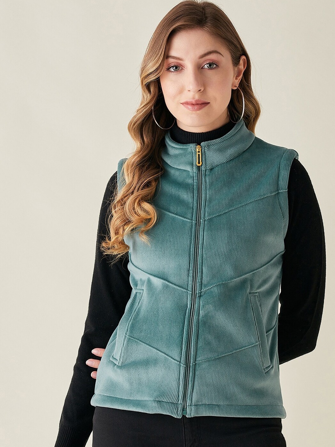 

Modeve Women Lightweight Bomber Jacket, Teal