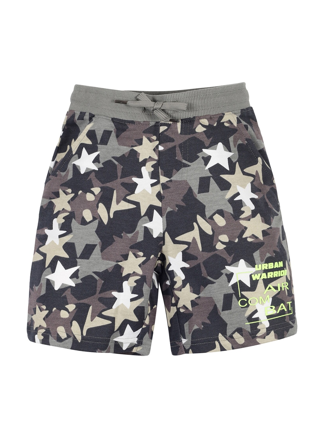 

PLUM TREE Boys Camouflage Printed Pure Cotton Shorts, Khaki