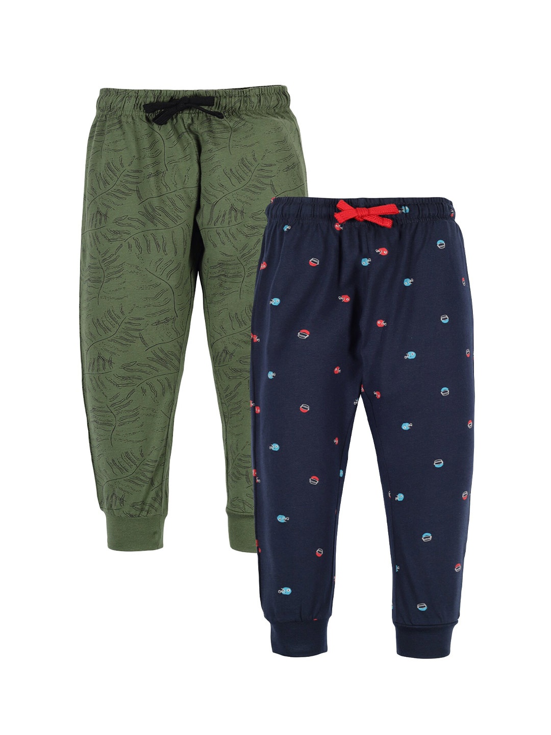 

PLUM TREE Boys Set of 2 Printed Joggers, Navy blue