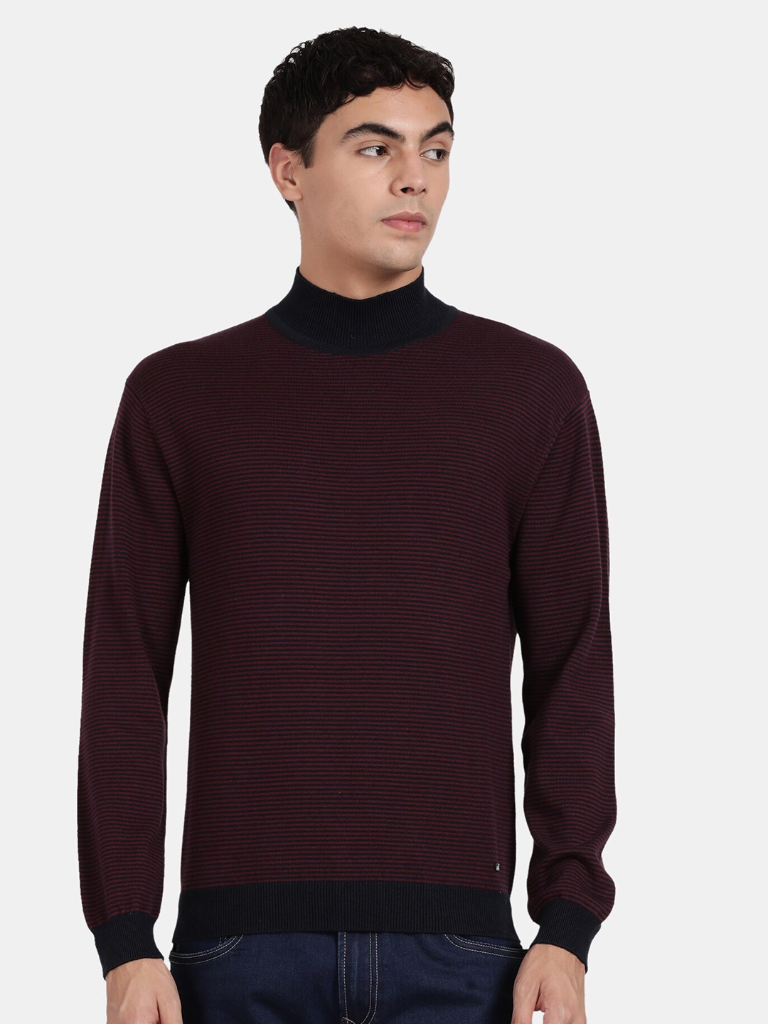 

t-base Men Striped Pullover, Navy blue