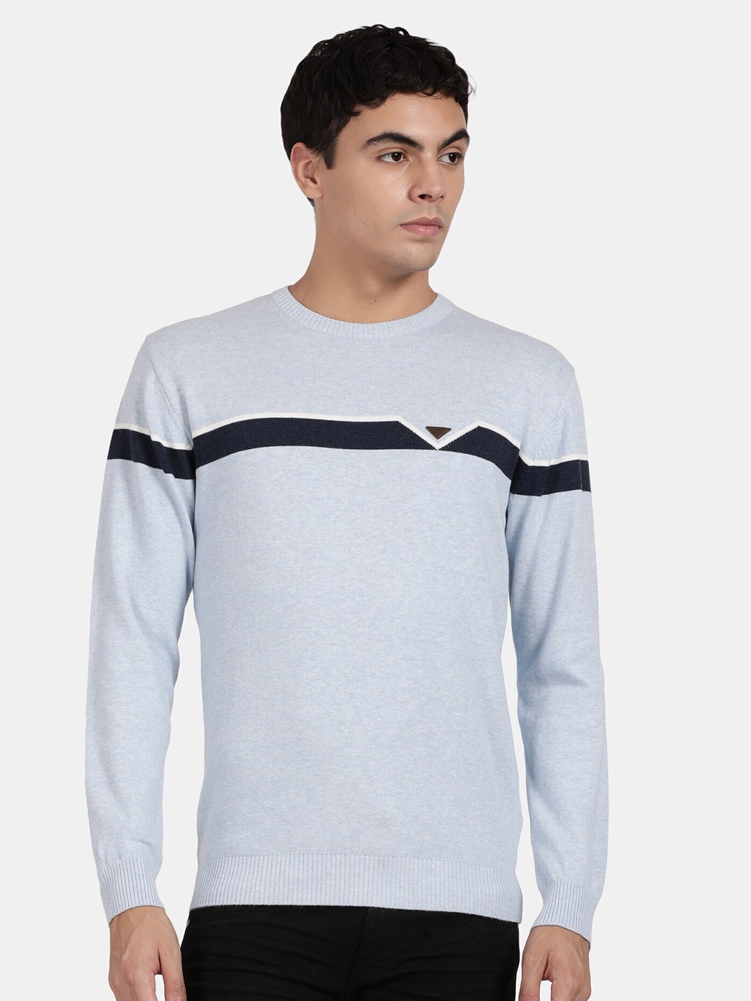 

t-base Men Cotton Pullover, Blue