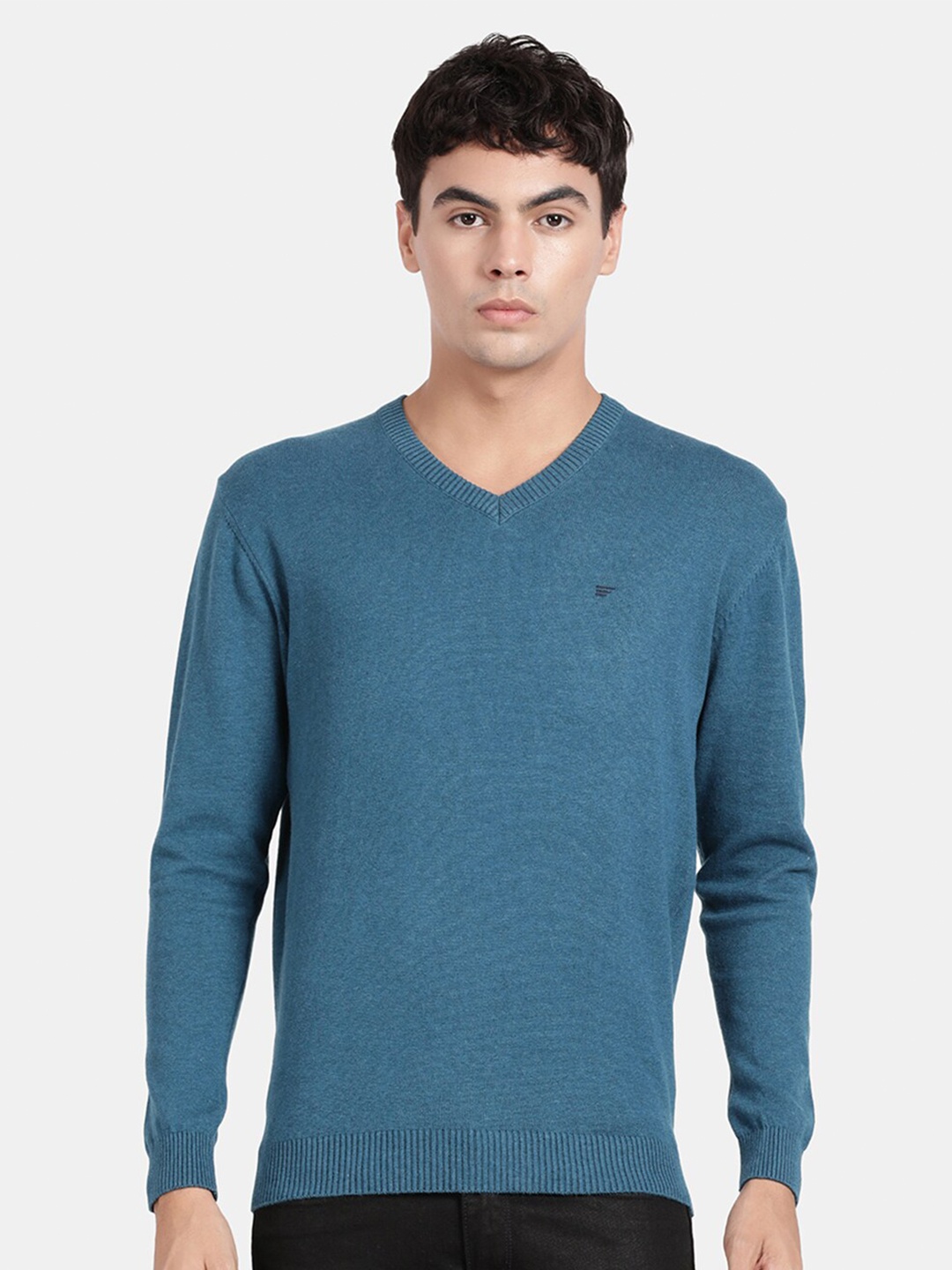

t-base Men Cotton Pullover, Blue