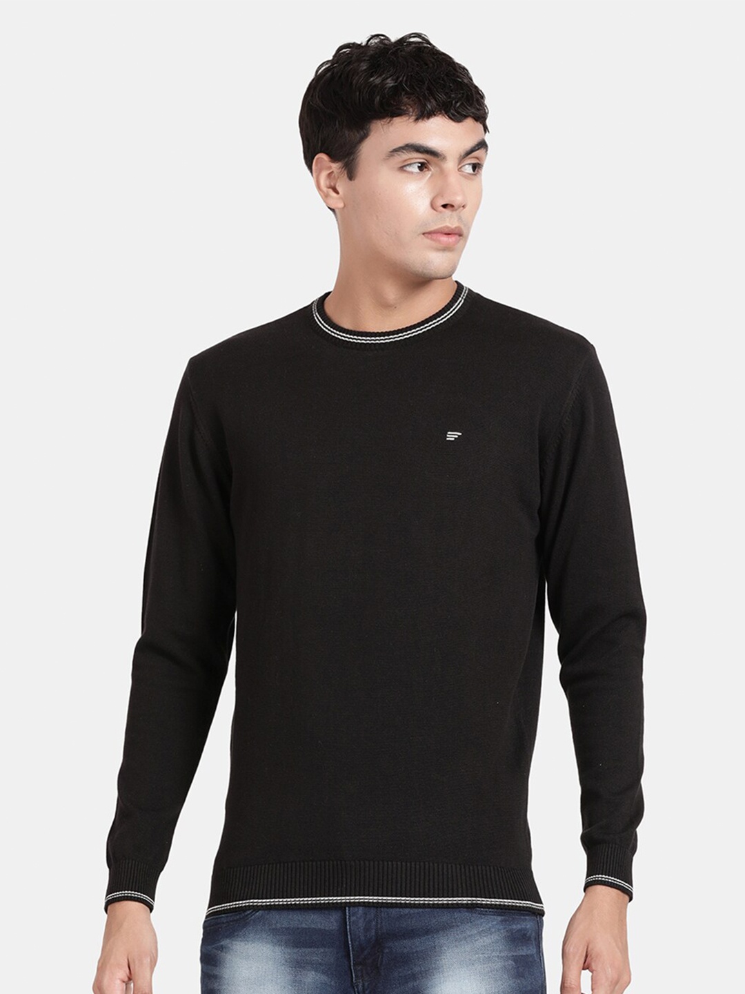 

t-base Men Cotton Pullover, Black
