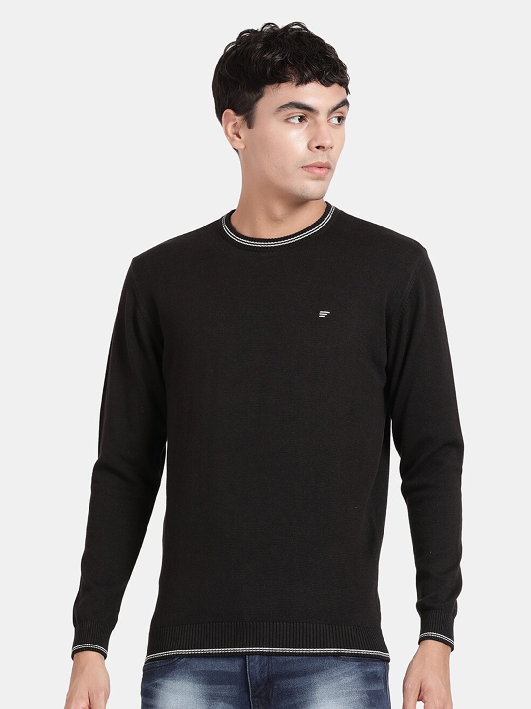

t-base Men Cotton Pullover, Black