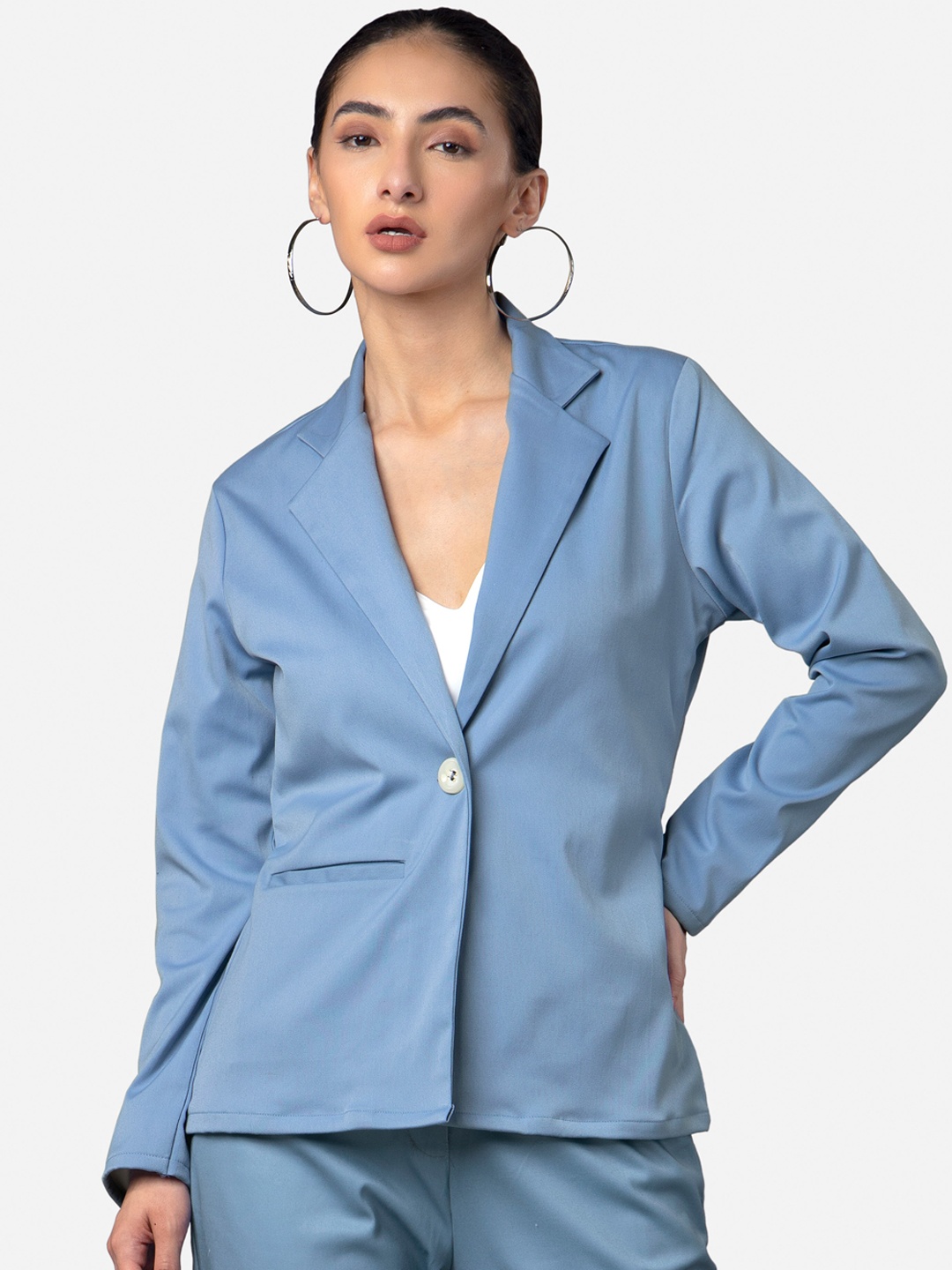 

NEOFAA Women Single-Breasted Blazer, Blue