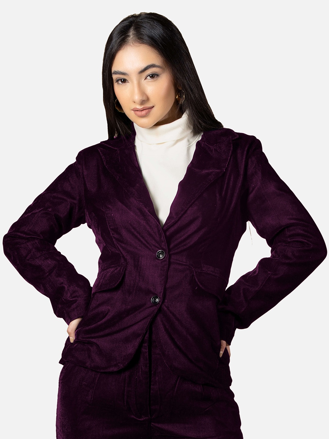 

NEOFAA Women Single-Breasted Formal Blazers, Purple