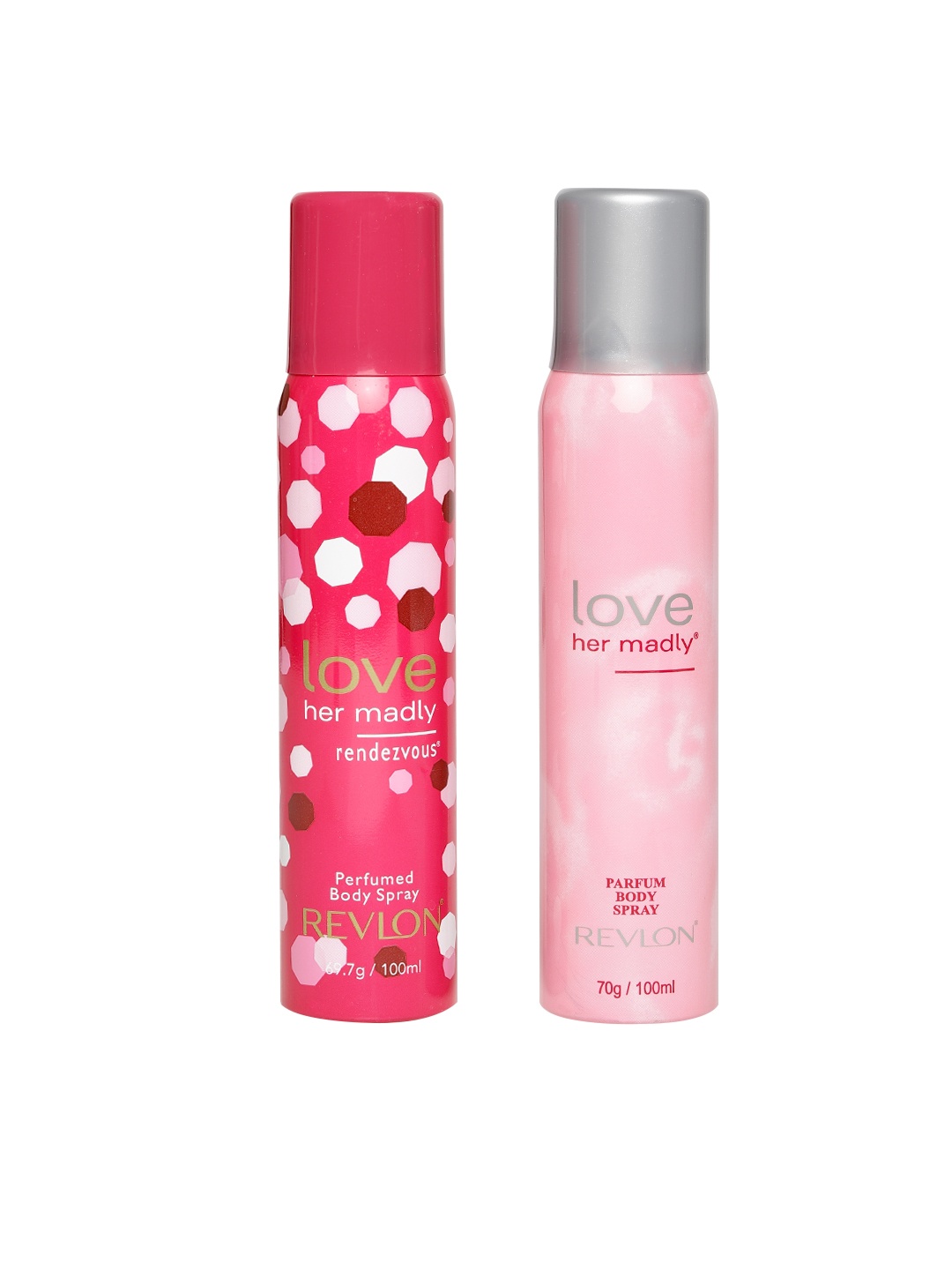 

Revlon Women Set of 2 Love Her Madly Body Sprays - 100 ml each, Pink