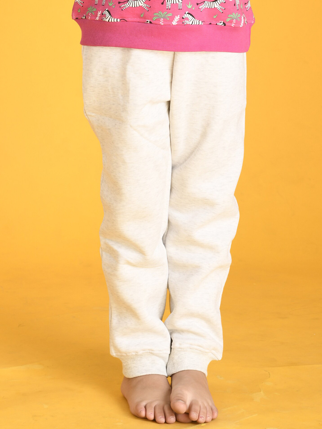 

Anthrilo Girls Fleece Relaxed-Fit Joggers, Beige