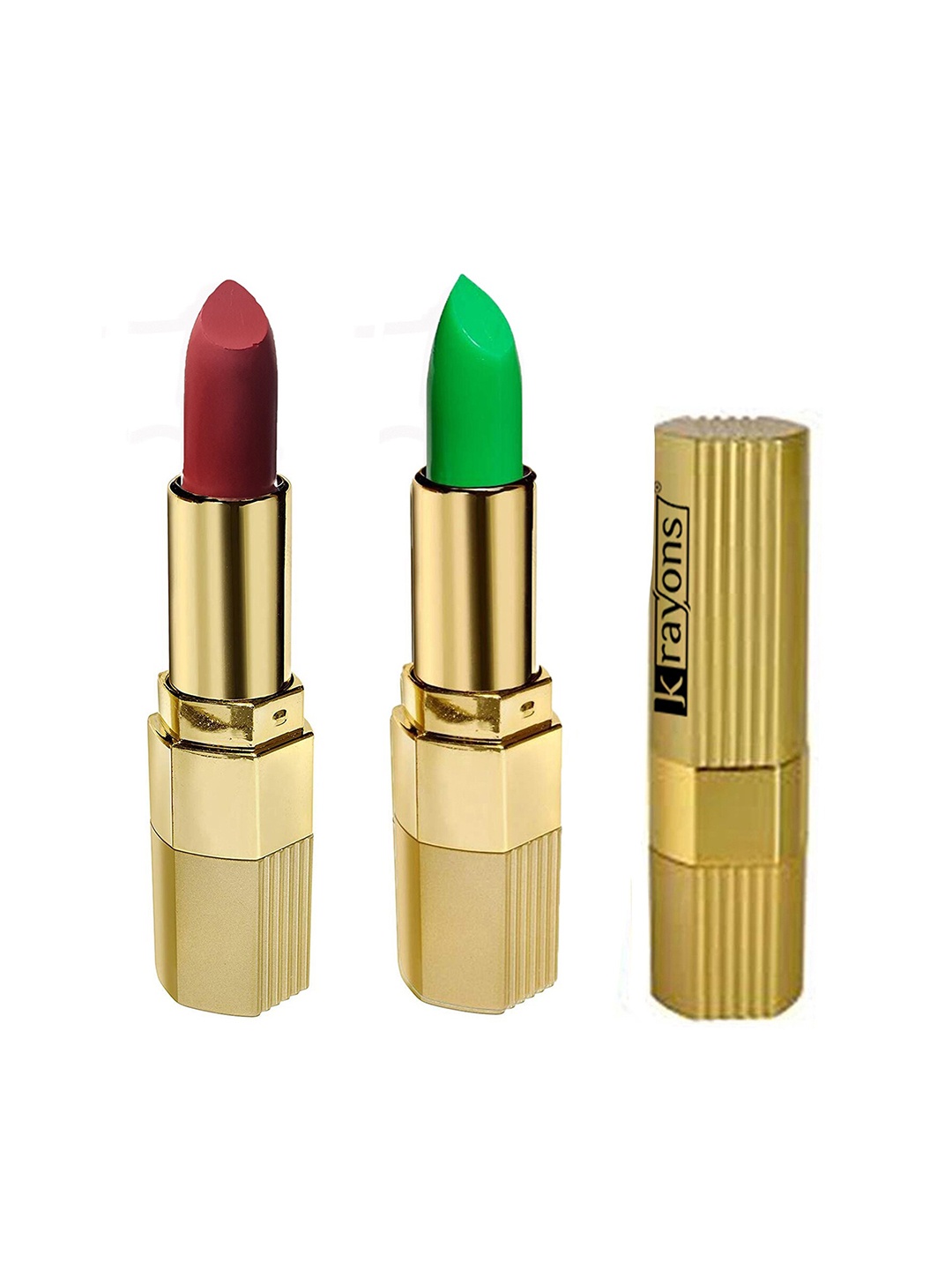 

krayons Set of 2 Desire Matte Lipstick 3.5 g each - Garnet Red 304 & Magic Pink 305