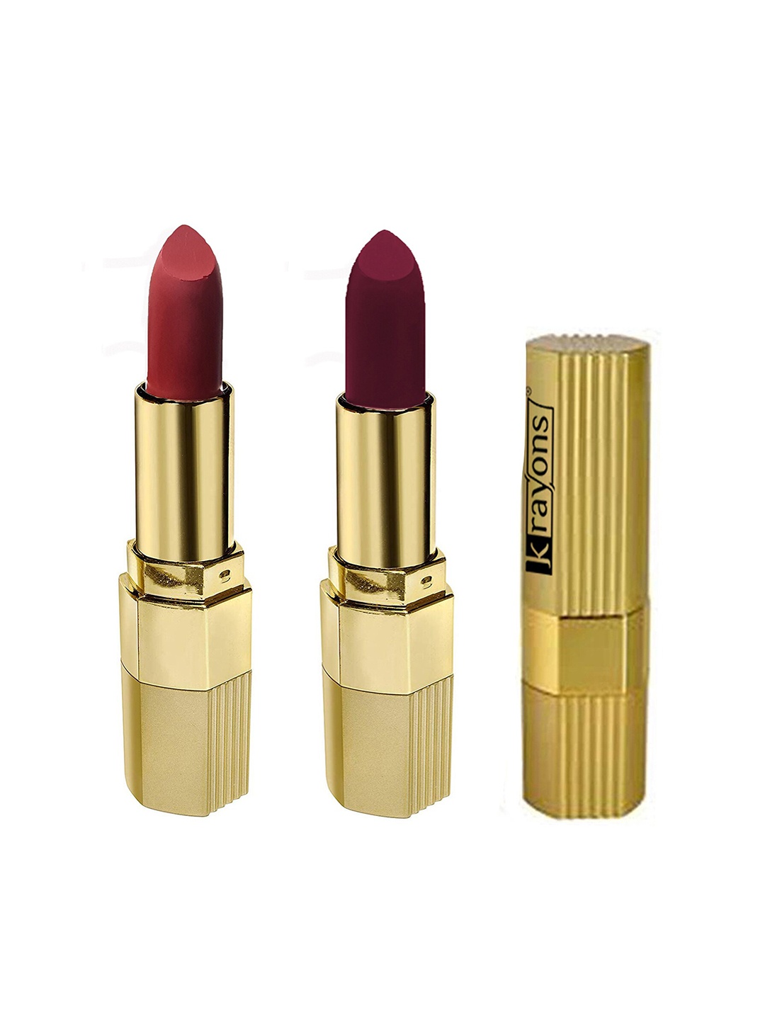 

krayons Set of 2 Desire Matte Lipstick 3.5 g each - Garnet Red 304 & Cherry Love 307