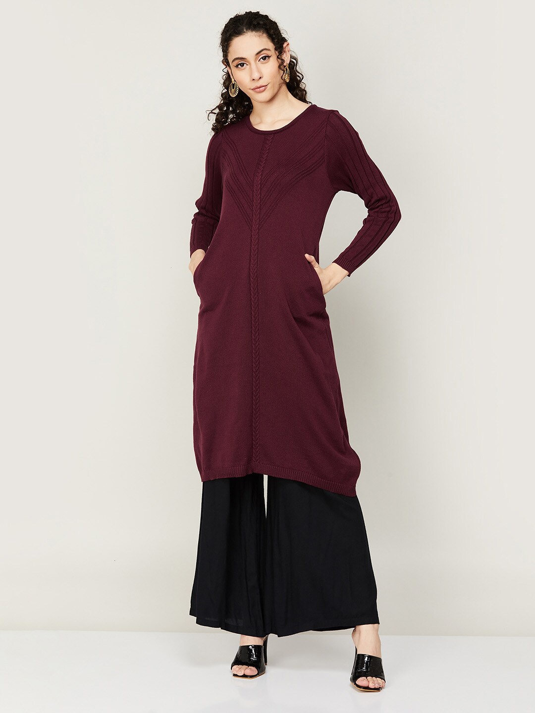 

Colour Me by Melange Tunic, Maroon