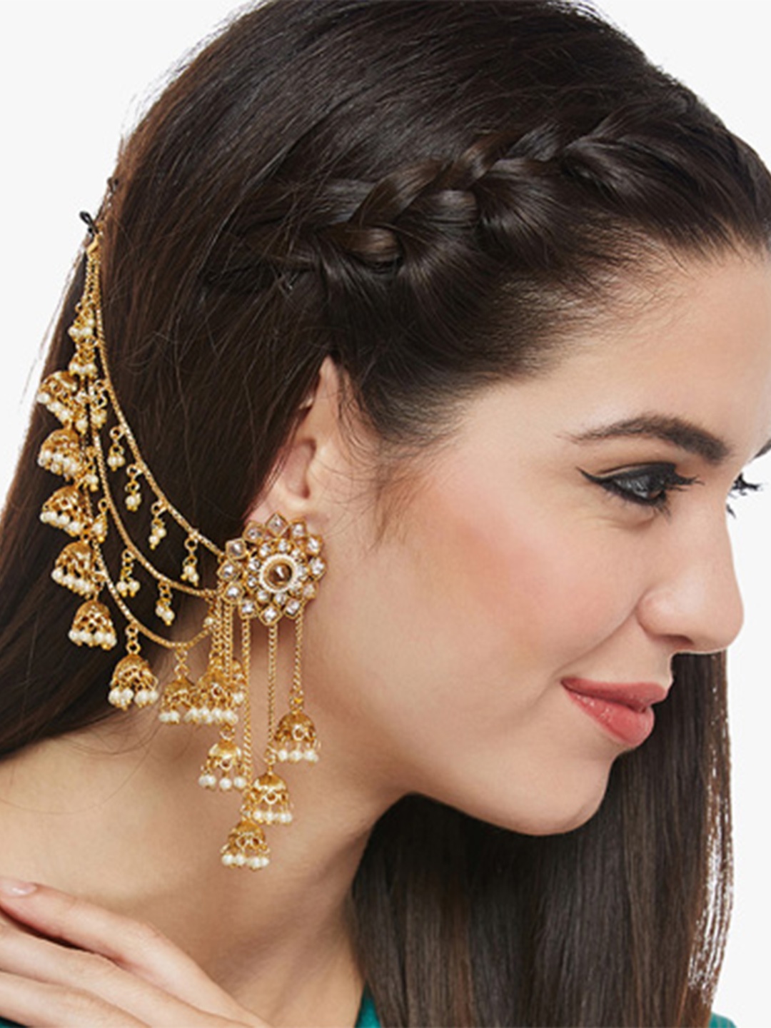 

PANASH Gold-Toned Classic Jhumkas