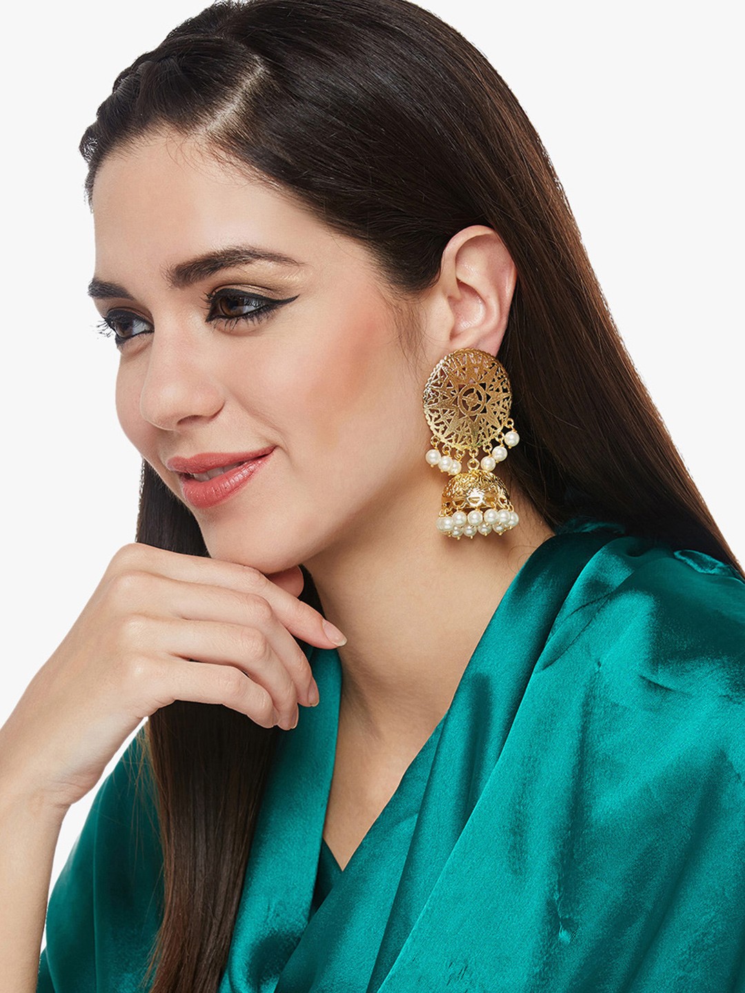 

PANASH Gold-Plated Classic Jhumkas