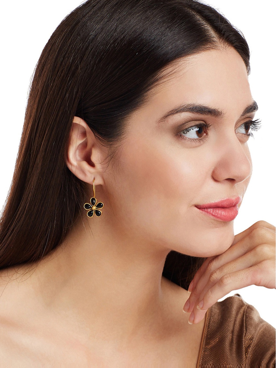 

PANASH Gold-Plated Floral Drop Earrings