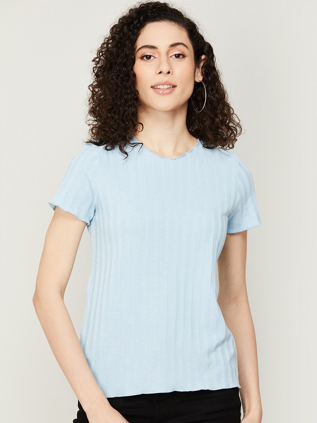 

Fame Forever by Lifestyle Round Neck Top, Na