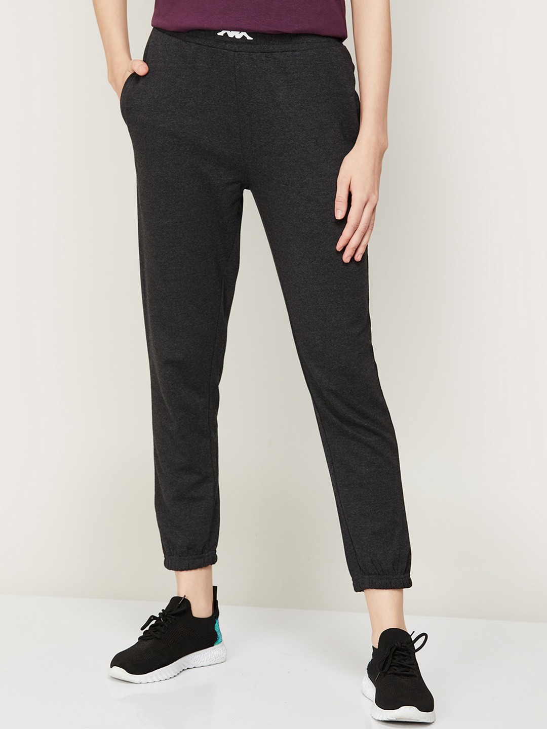 

Kappa Women Regular-Fit Cotton Joggers, Black