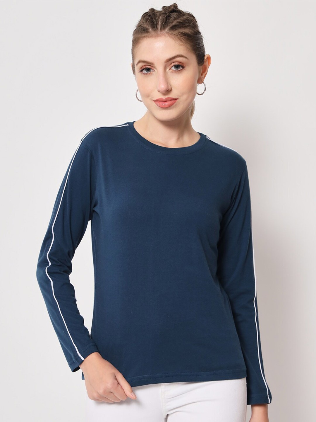 

THE EG STORE Women Long Sleeves T-shirt, Blue