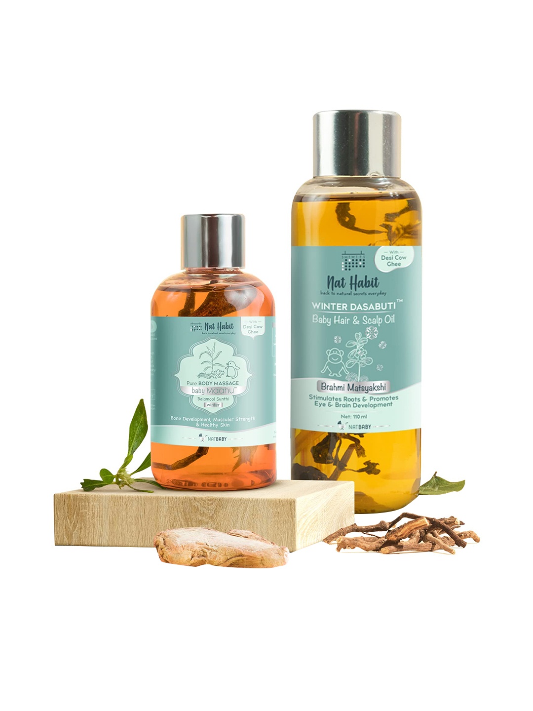 

Nat Habit Winter Kids Hair Scalp Oil Body Massage Oil, Brown
